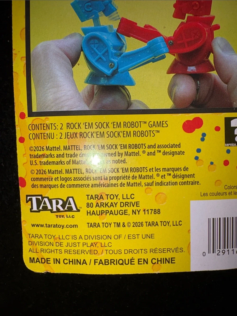 Mattel Rock 'Em Sock 'Em Micro Ring Robots Blue & Red